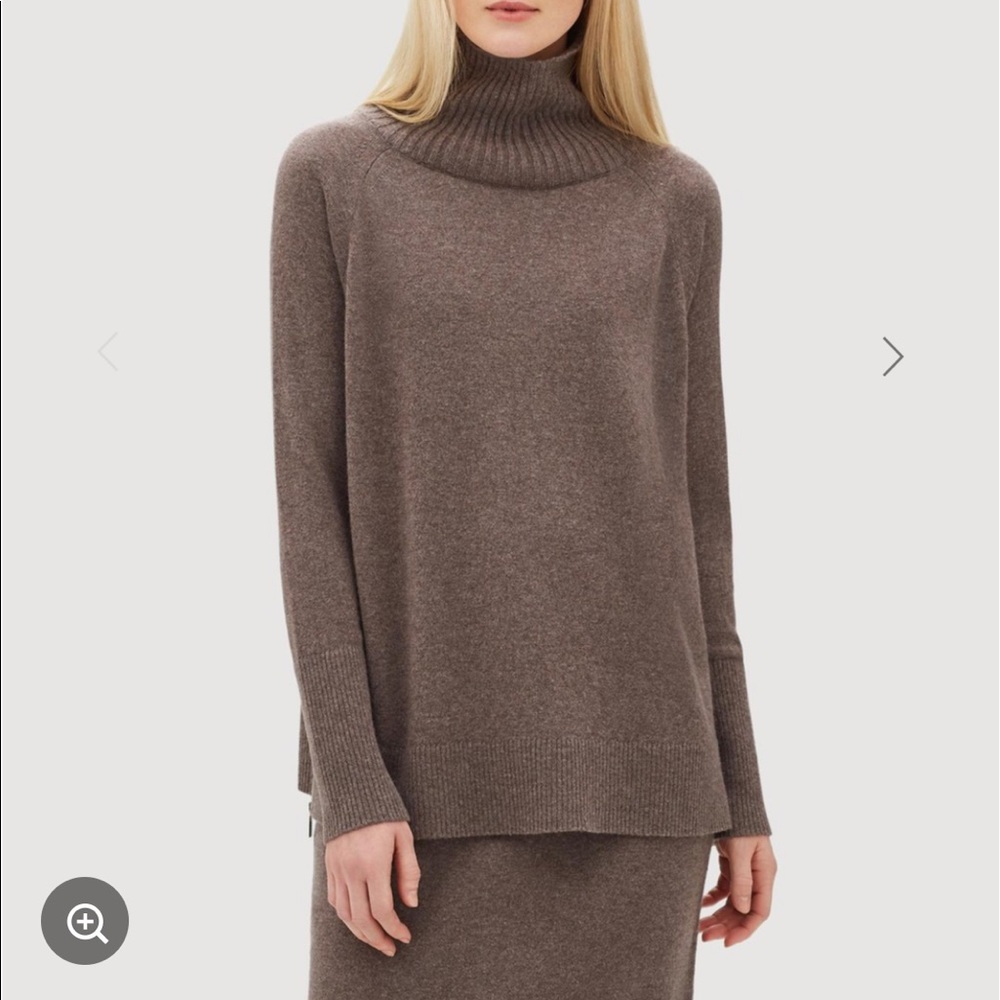 Lafayette 148 Cashmere Side Zip Sweater